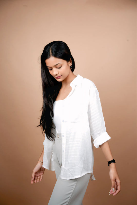 Formal Satin Shirt & Trousers Co-ord Set