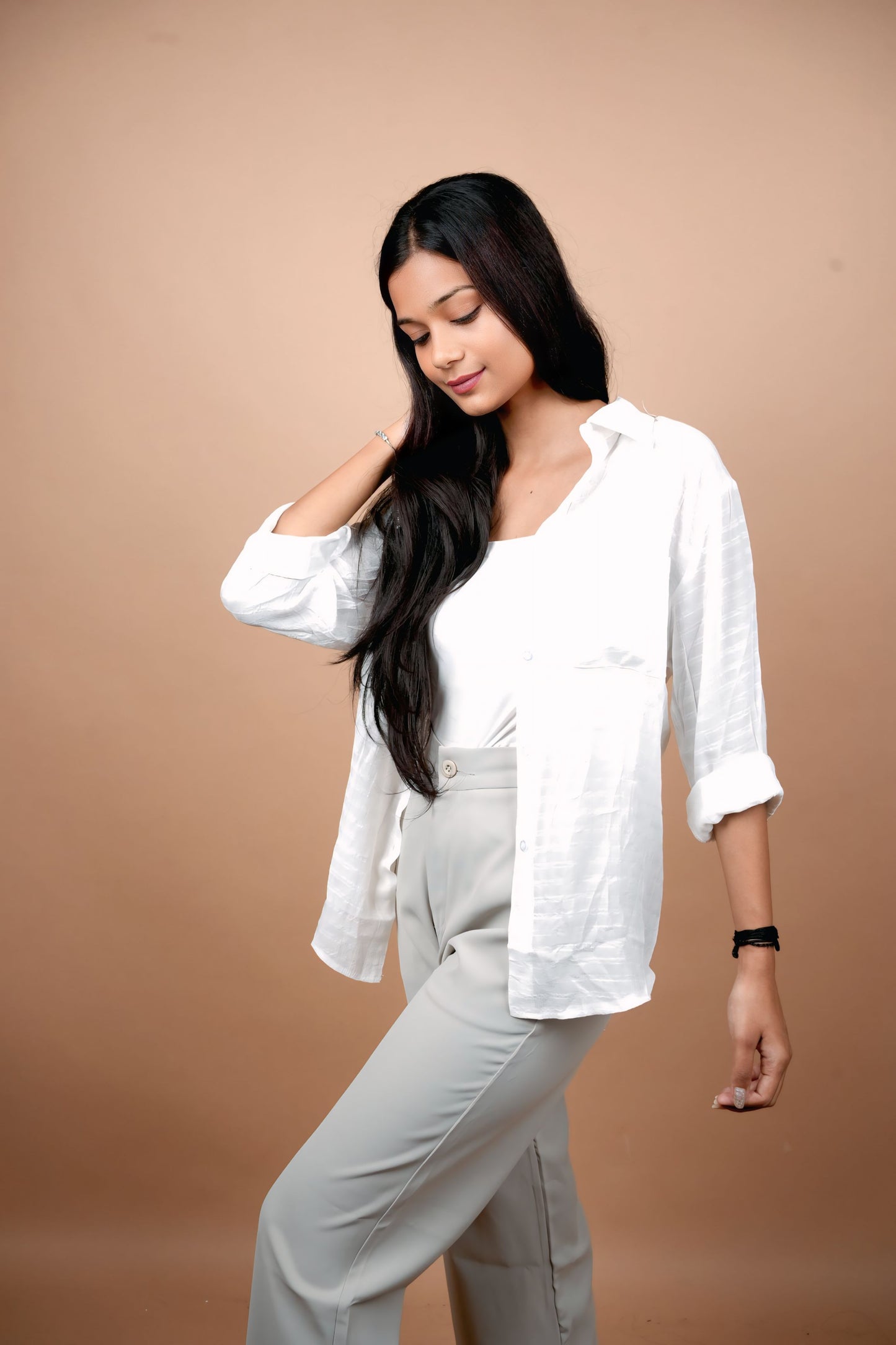 Formal Satin Shirt & Trousers Co-ord Set