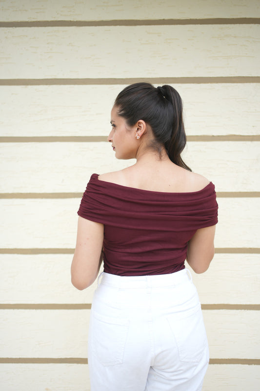 Off-Shoulder Ruched Top