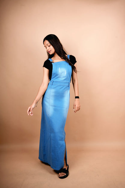 Denim Dungaree Dress