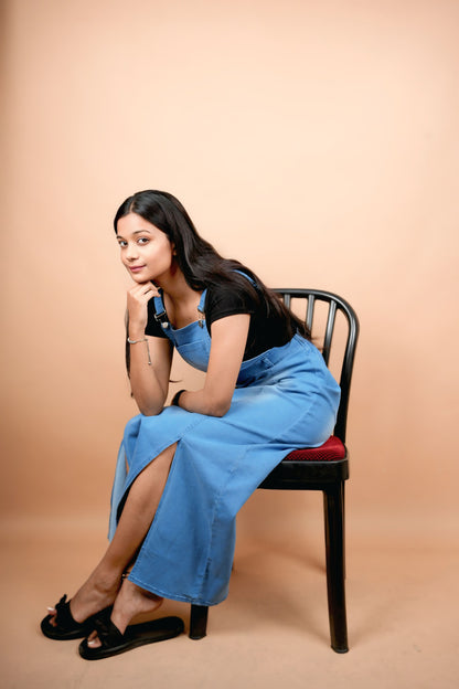 Denim Dungaree Dress