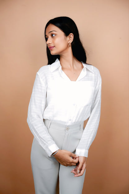 Formal Satin Shirt & Trousers Co-ord Set