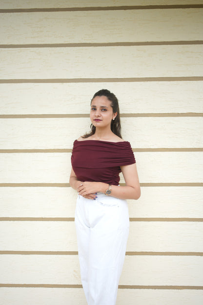 Off-Shoulder Ruched Top