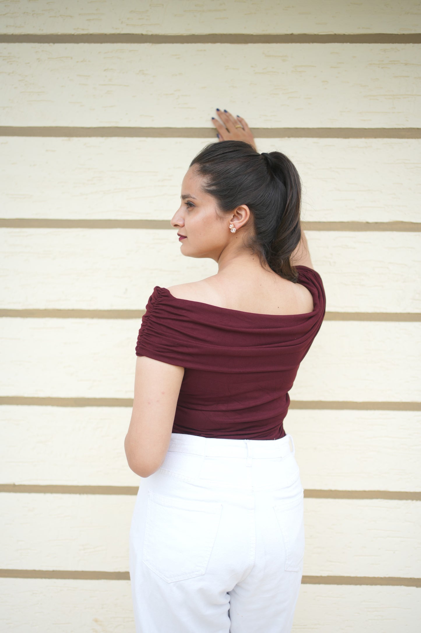 Off-Shoulder Ruched Top